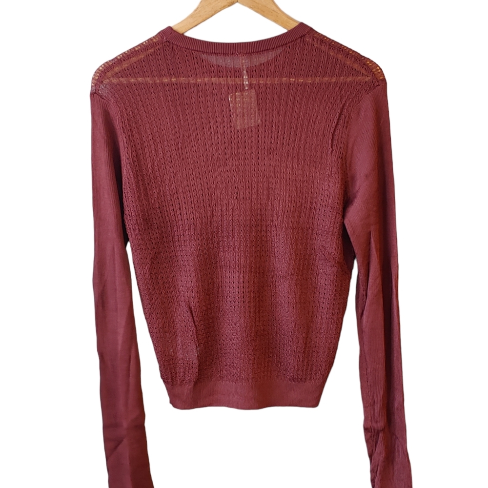 Free People H20 Crew Pullover in Raw Garnet Size Large - Picture 6 of 10